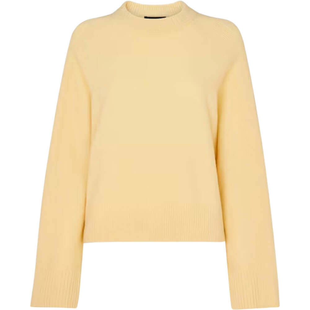 Whistles Yellow Alana Wool Mix Crew Neck